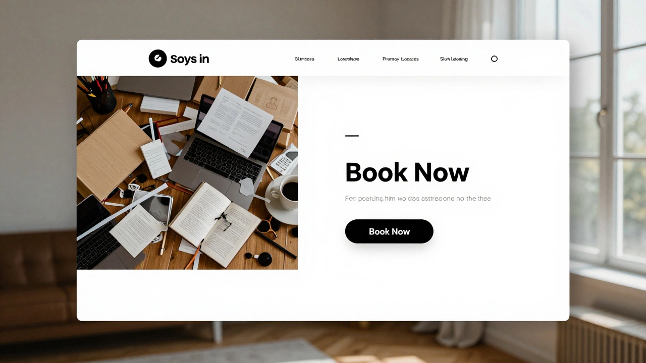 Split screen comparing a cluttered landing page to a clean, simple one with a call-to-action button.
